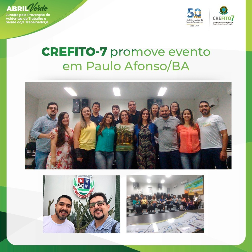 CREFITO-7 promove evento em Paulo Afonso/BA