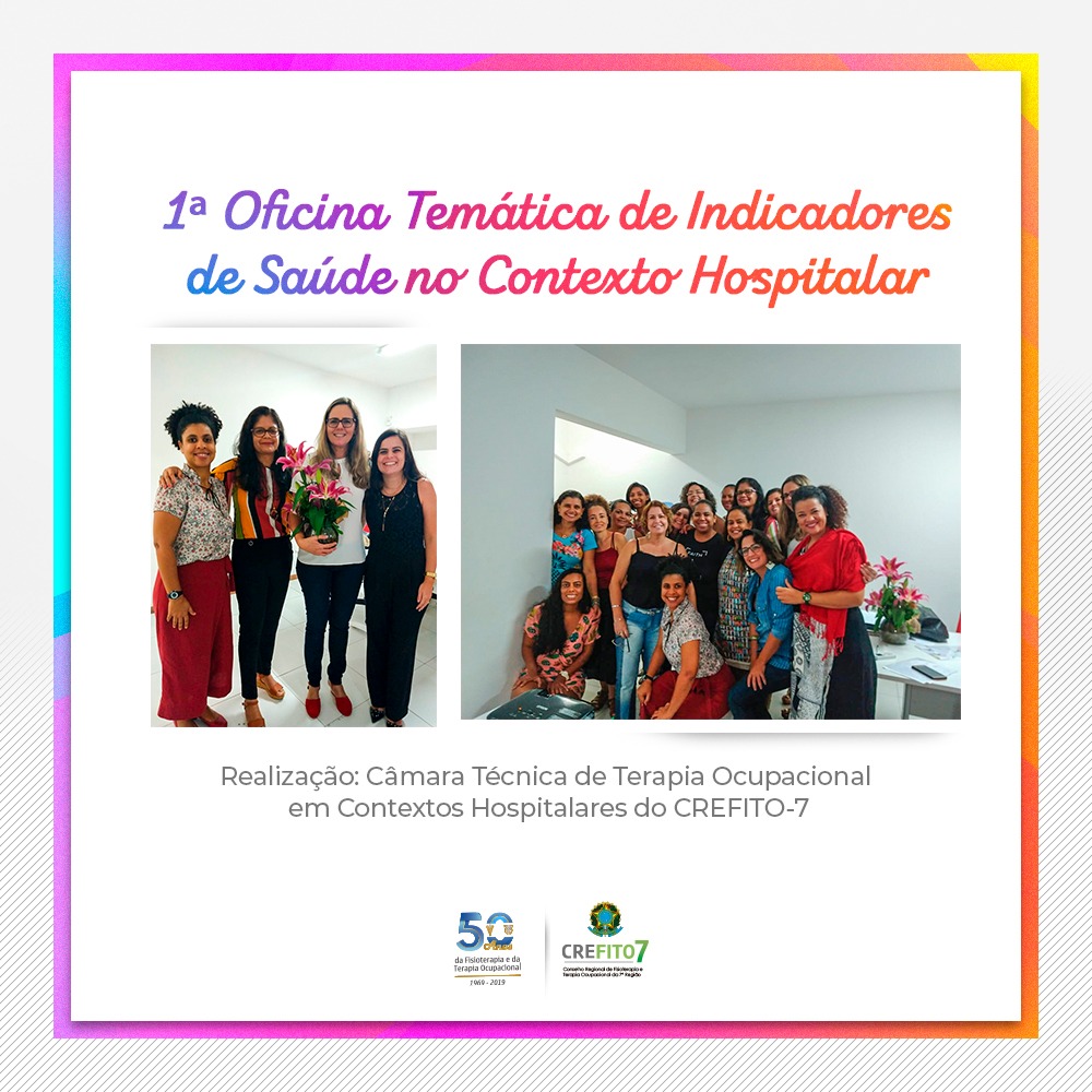 Câmara Técnica de Terapia Ocupacional em Contextos Hospitalares do CREFITO-7 promove oficina sobre Indicadores de Saúde