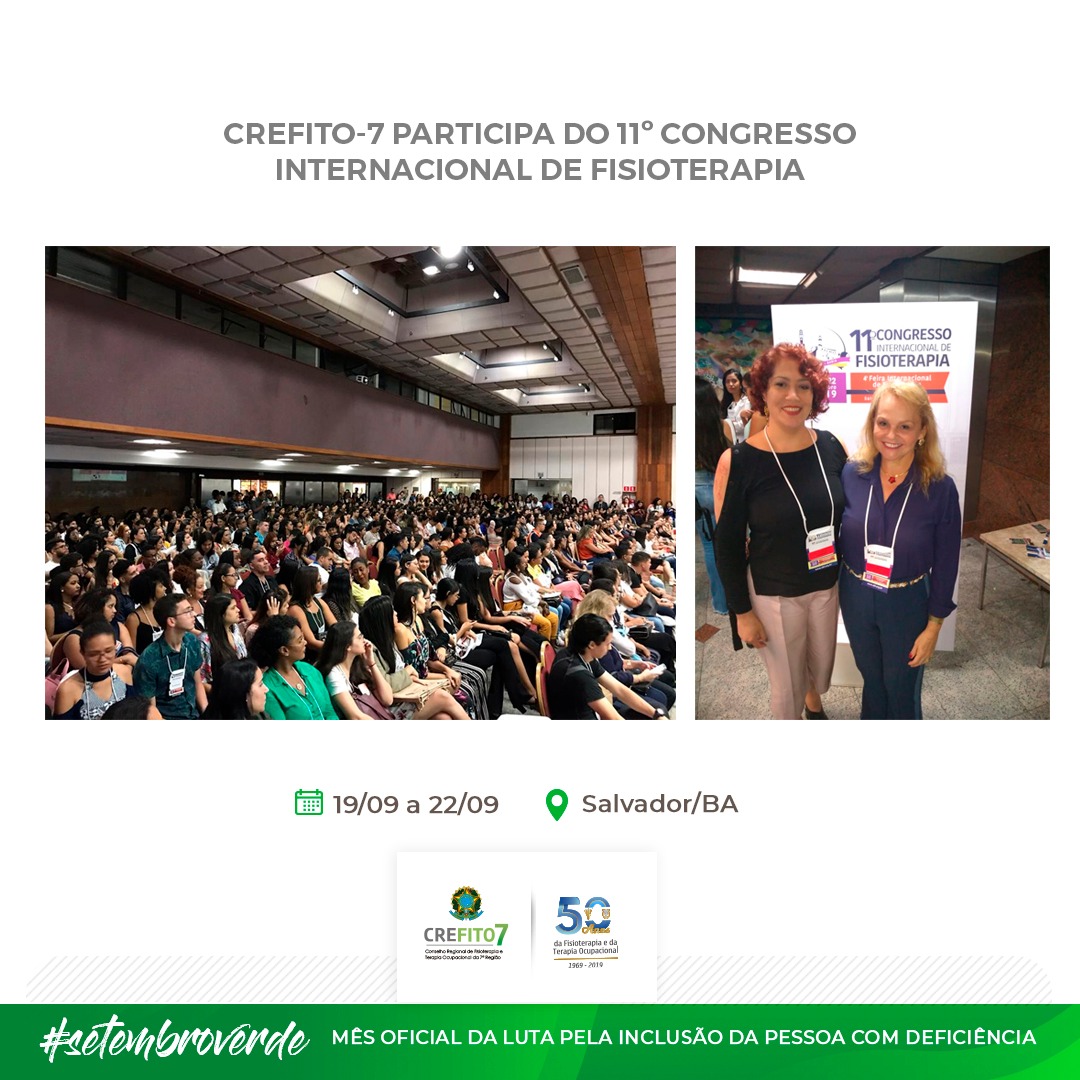 Colaboradoras do CREFITO-7 participam do 11º Congresso Internacional de Fisioterapia