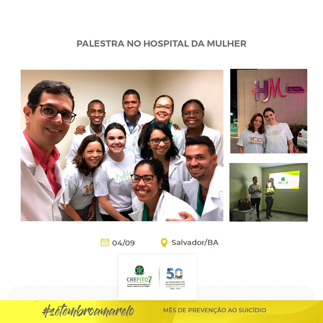 Representantes da CT de Oncologia e Cuidados Paliativos do CREFITO-7 ministram palestra no Hospital da Mulher