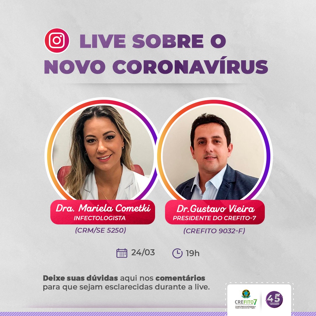 Live sobre o novo Coronavírus
