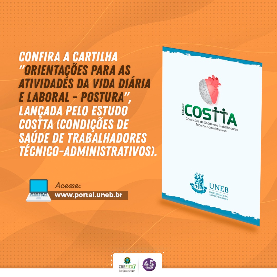 Estudo COSTTA lança cartilha sobre orientações para atividades da vida diária e laboral