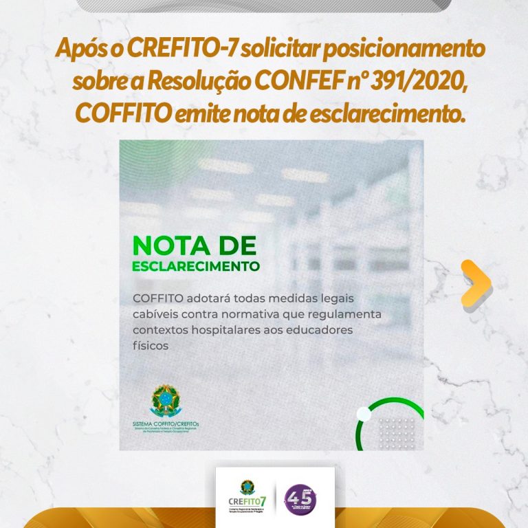 Crefito Solicita Posicionamento Do Coffito Sobre A Resolu O Confef