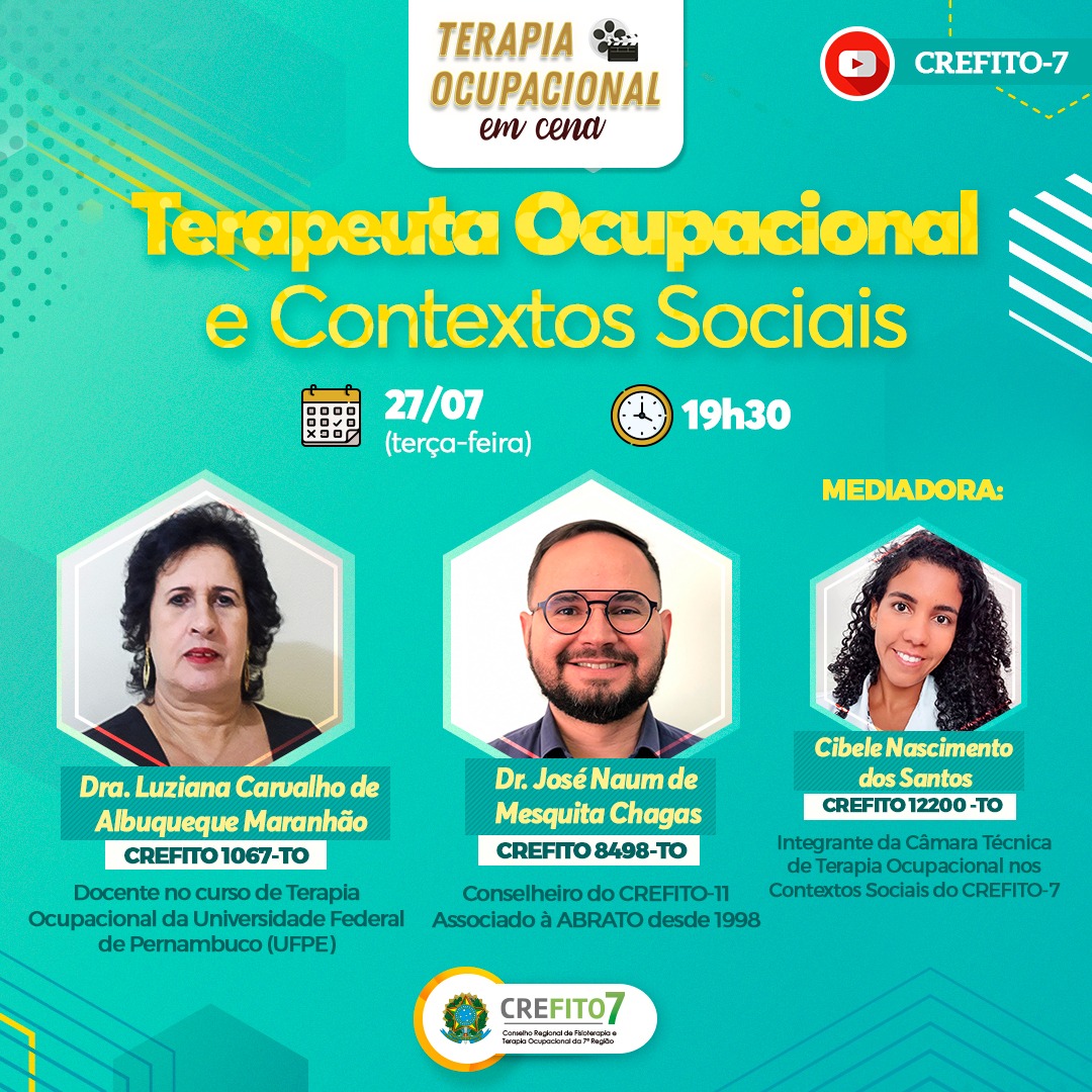 Read more about the article Live: Terapeuta Ocupacional e Contextos Sociais