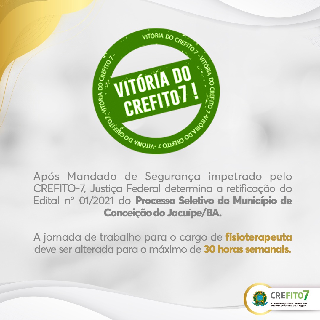 Read more about the article Vitória do CREFITO-7!