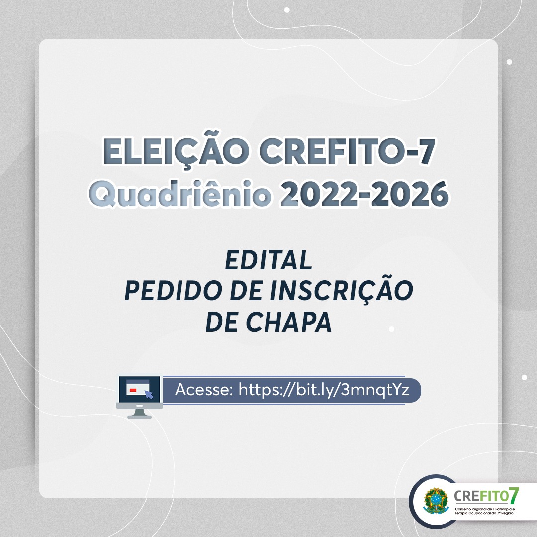 Read more about the article Edital – Inscrição de chapa
