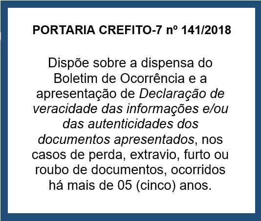 Confira a nova Portaria do CREFITO-7!