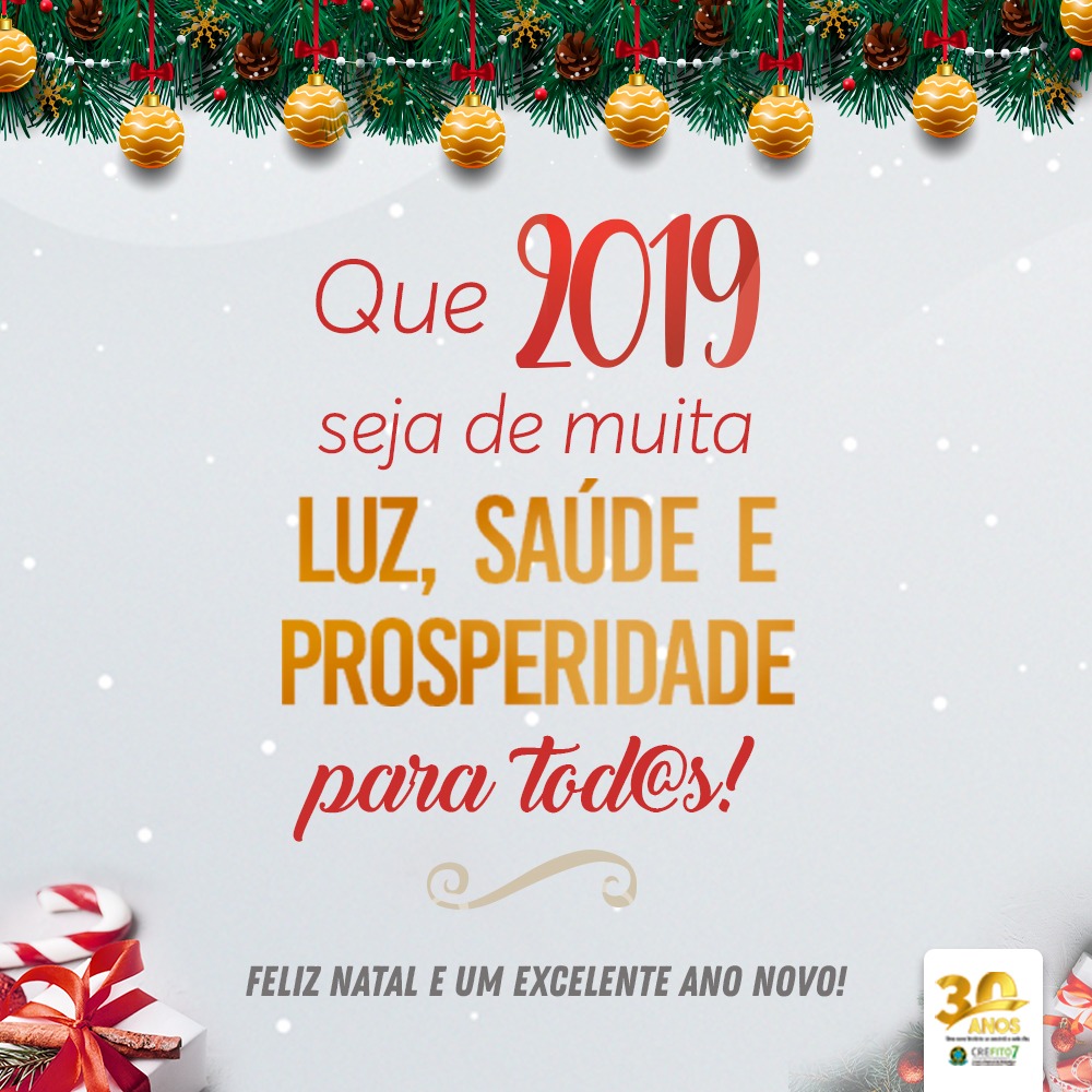 Feliz Natal e um Ano Novo com muita saúde! 