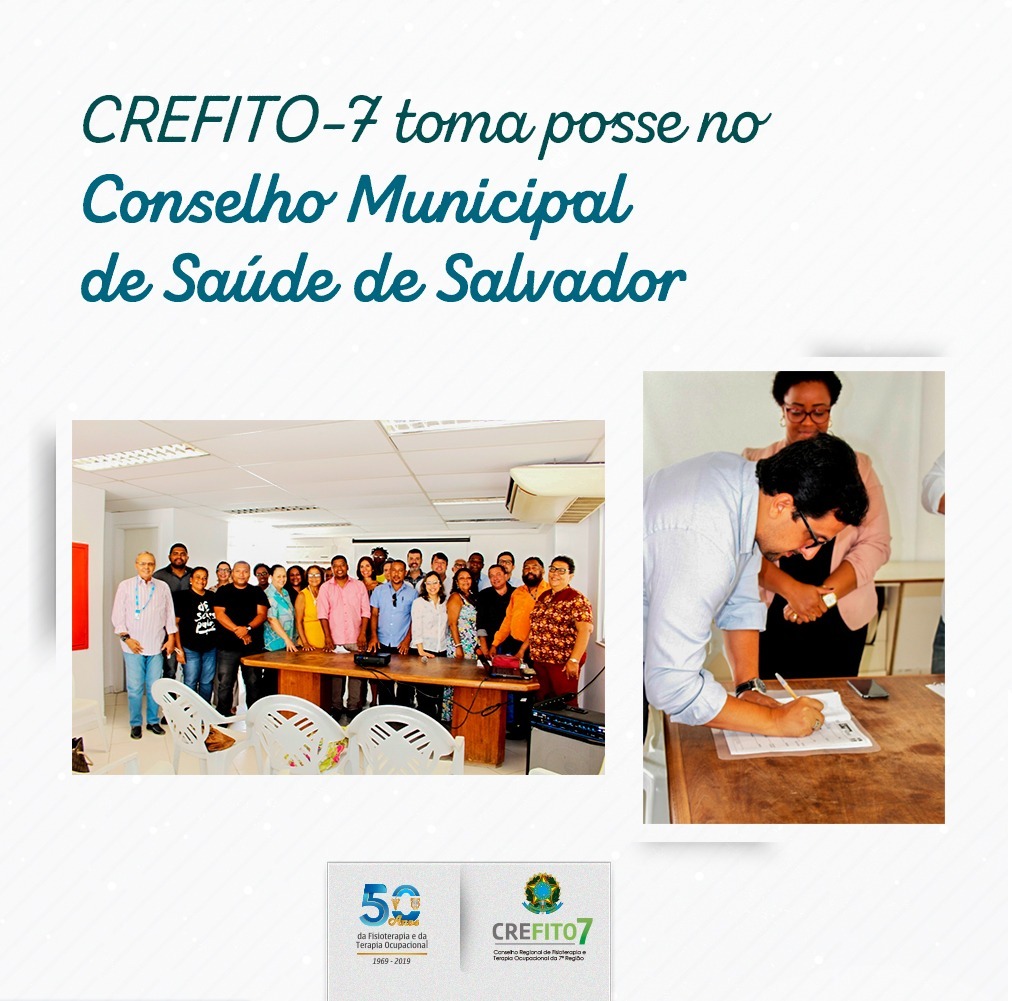 CREFITO-7 toma posse no Conselho Municipal de Saúde de Salvador