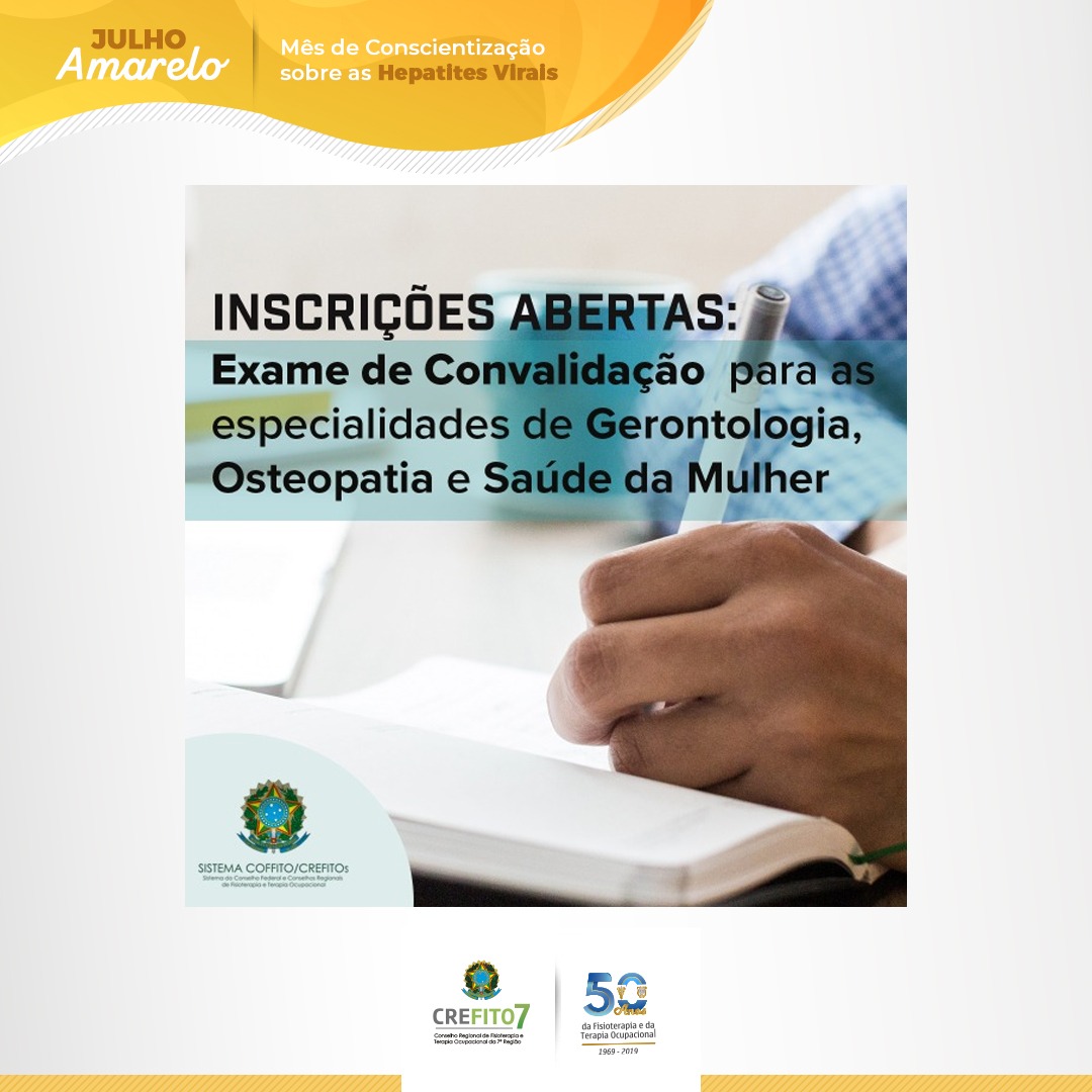 Inscrições abertas para o Exame de Convalidação para as especialidades de Gerontologia, Osteopatia e Saúde da Mulher