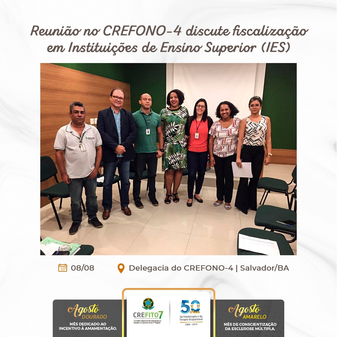 Reunião no CREFONO-4 discute fiscalização em Instituições de Ensino Superior