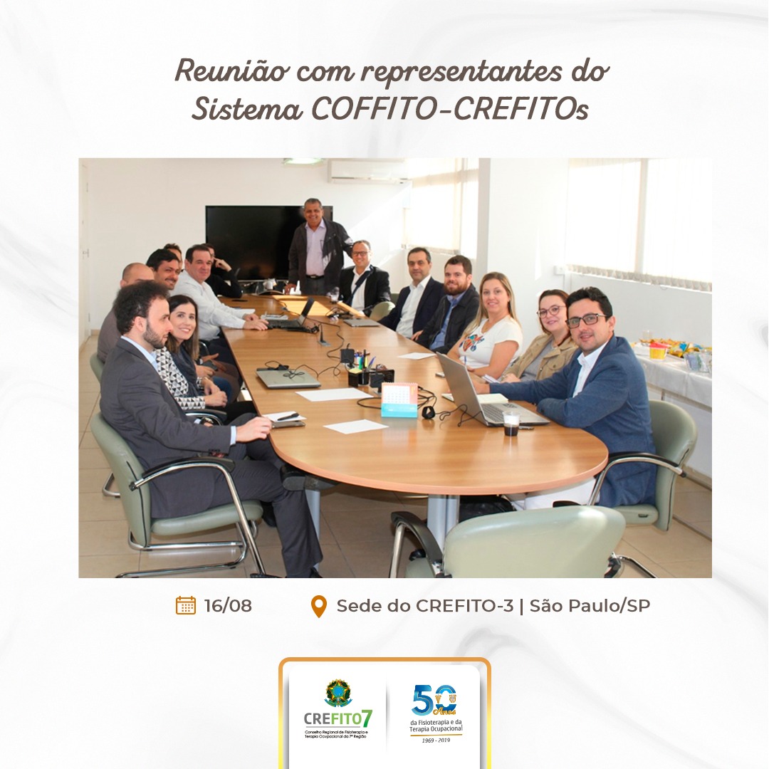 CREFITO-7 participa de reunião para discutir a campanha nacional de valorização profissional
