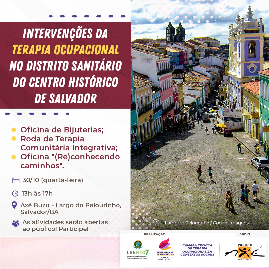 Intervenções da Terapia Ocupacional no Distrito Sanitário do Centro Histórico de Salvador