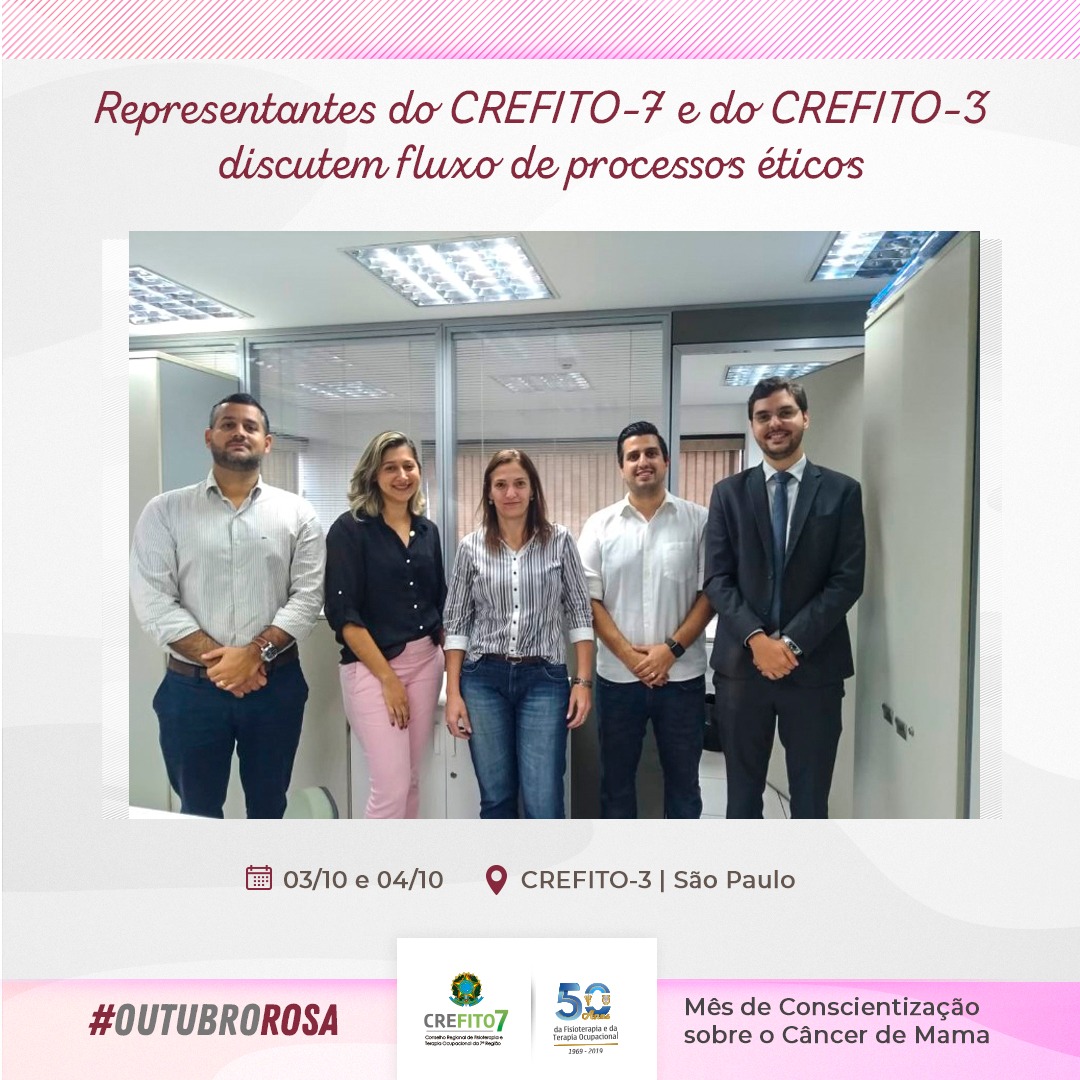 Representantes do CREFITO-7 e do CREFITO-3 discutem fluxo de processos éticos