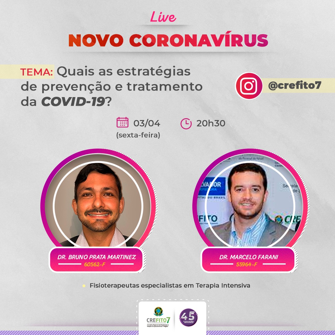 Novo Coronavírus - Live sobre estratégias de prevenção e tratamento da COVID-19