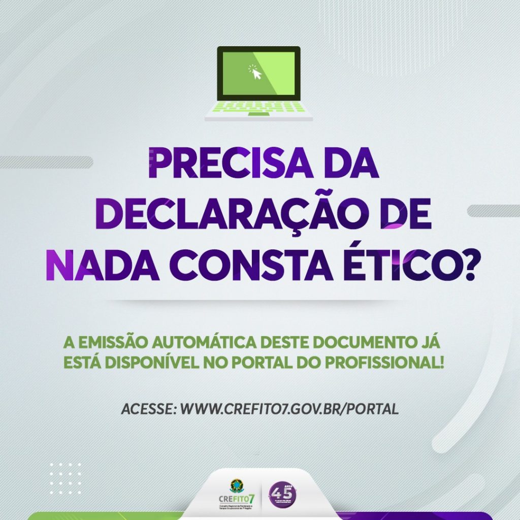 Declaração de fisioterapia para paciente