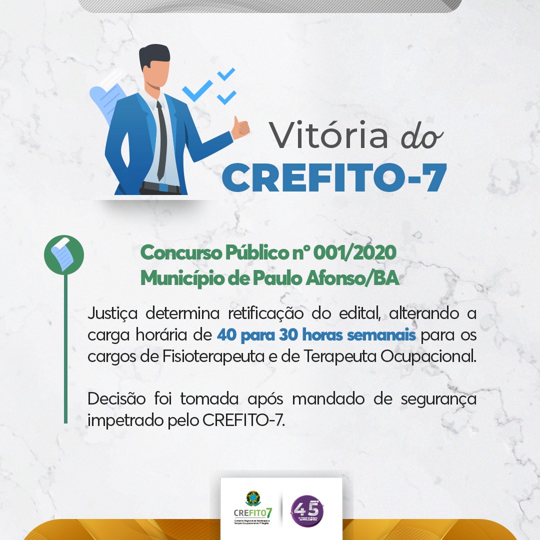 Após mandado de segurança, Justiça determina retificação do edital do concurso público da Prefeitura de Paulo Afonso/BA