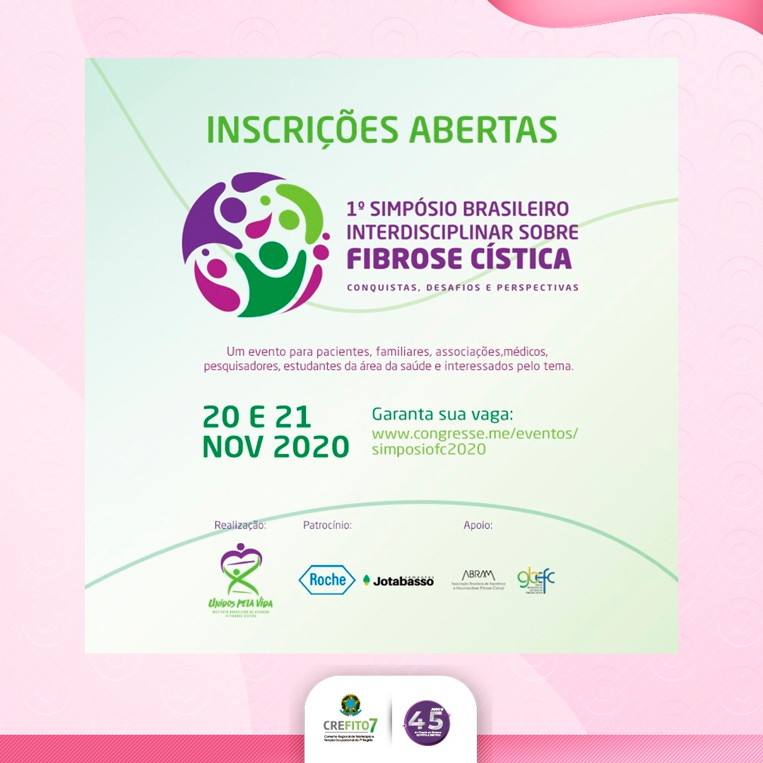 Participe do 1º Simpósio Brasileiro Interdisciplinar sobre Fibrose Cística!