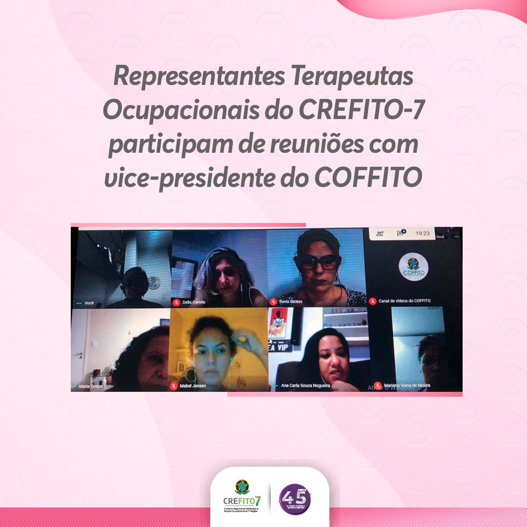 Representantes Terapeutas Ocupacionais do CREFITO-7 participam de reunião com vice-presidente do COFFITO