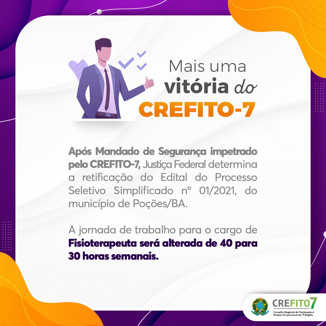 Read more about the article Mais uma vitória do CREFITO-7!