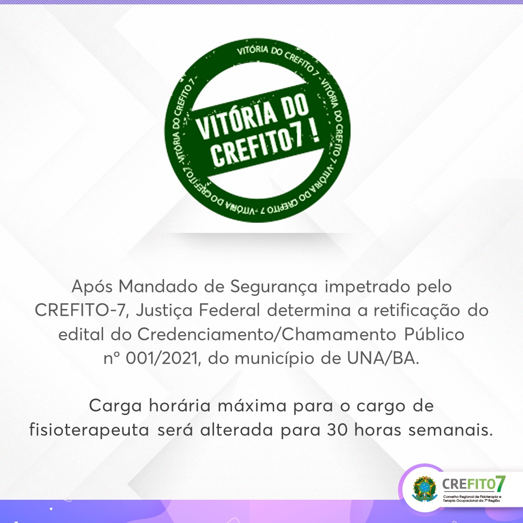 Read more about the article Mais uma vitória do CREFITO-7!