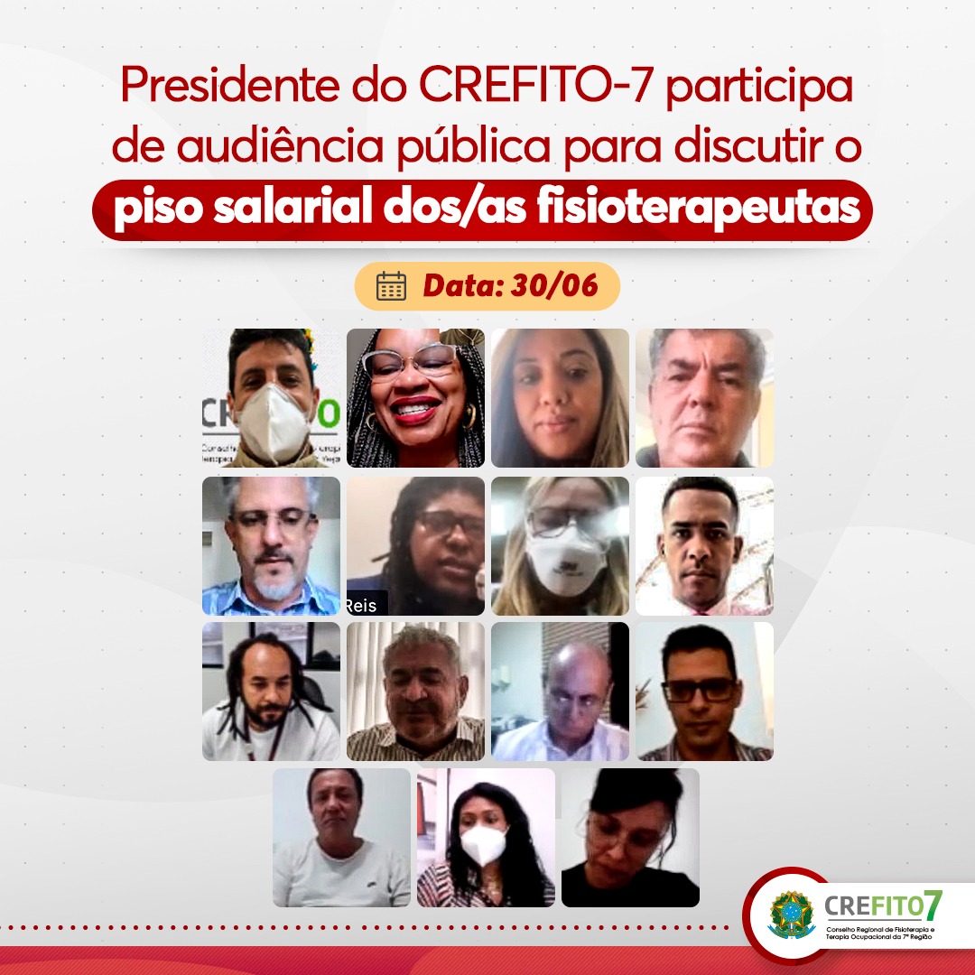 Presidente do CREFITO-7 participa de audiência para discutir piso salarial dos/as fisioterapeutas