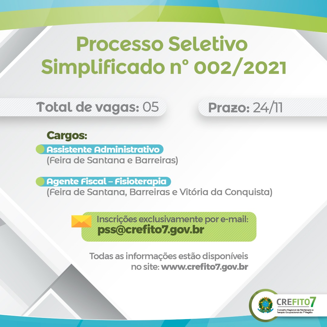 Processo Seletivo Simplificado nº 002/2021