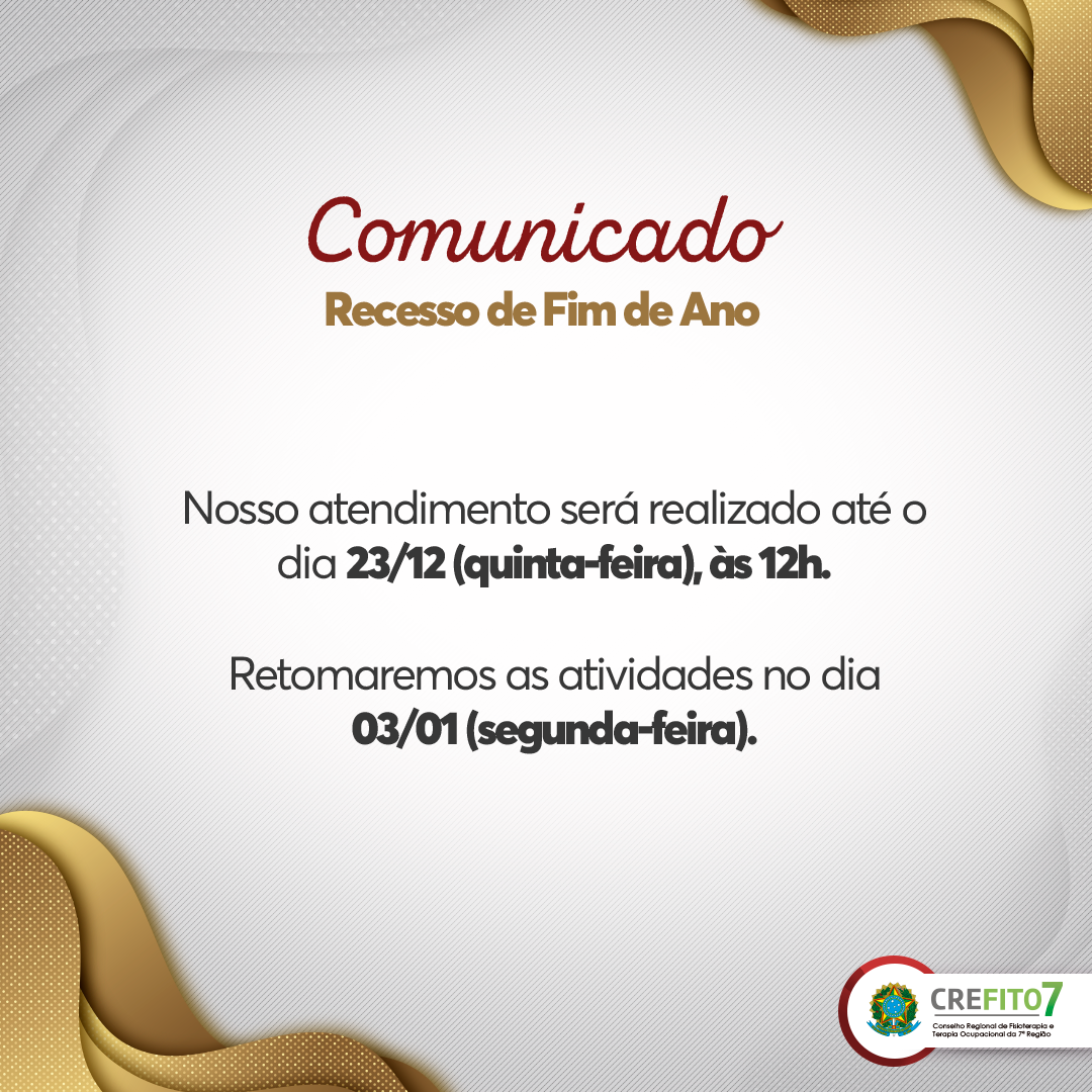 Read more about the article Comunicado – Recesso de Fim de Ano