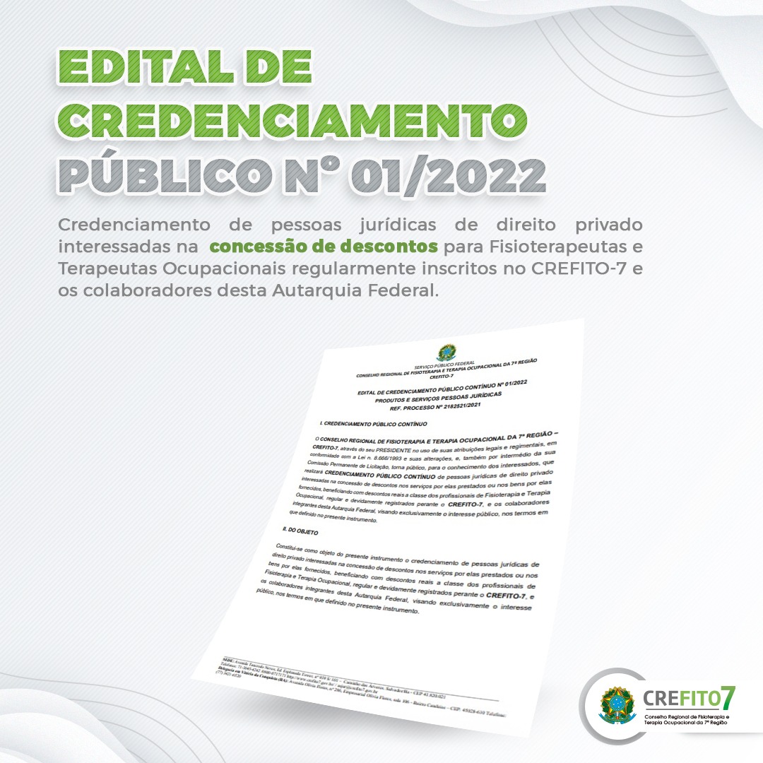 Credenciamento Público Contínuo nº 001/2022
