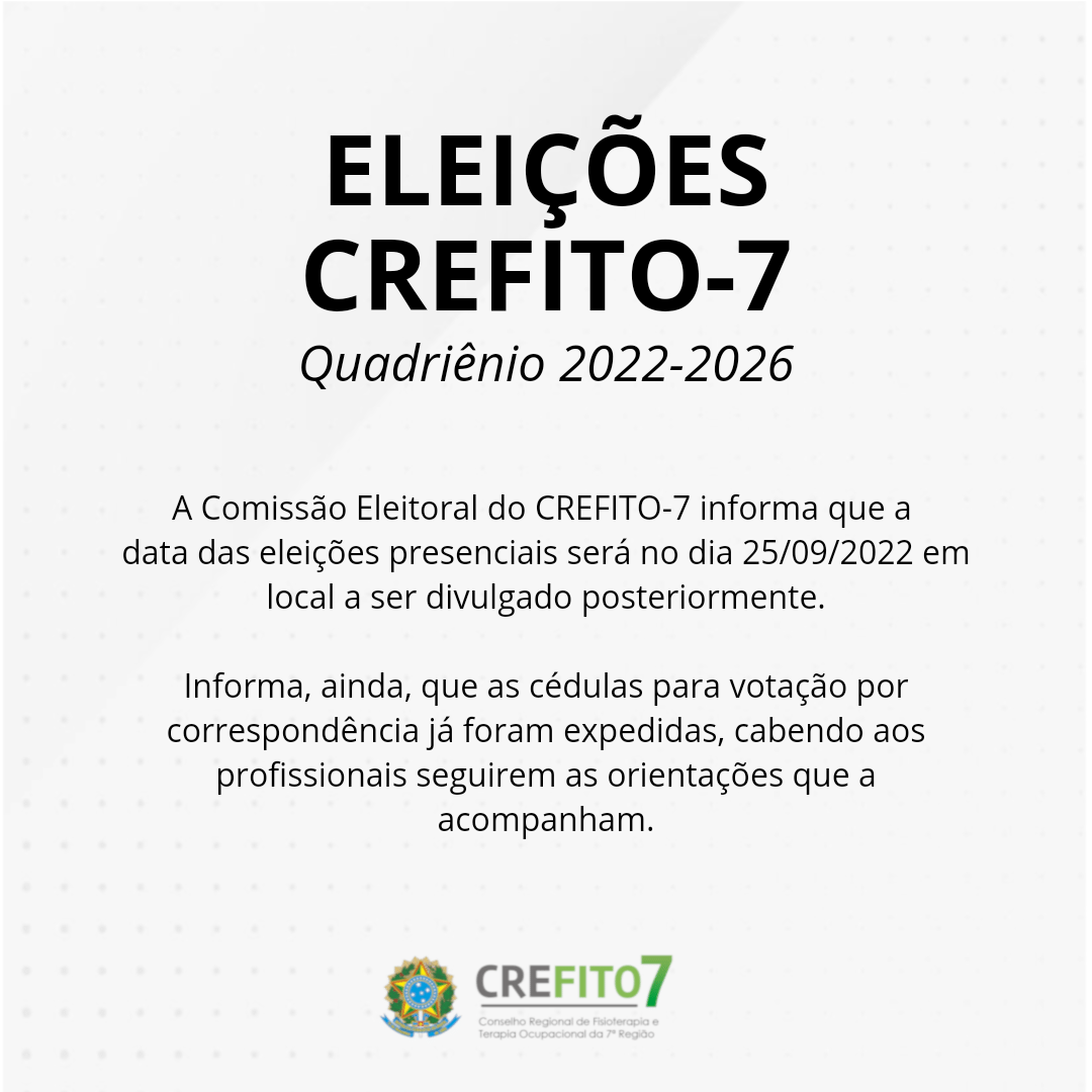 Eleições CREFITO-7
