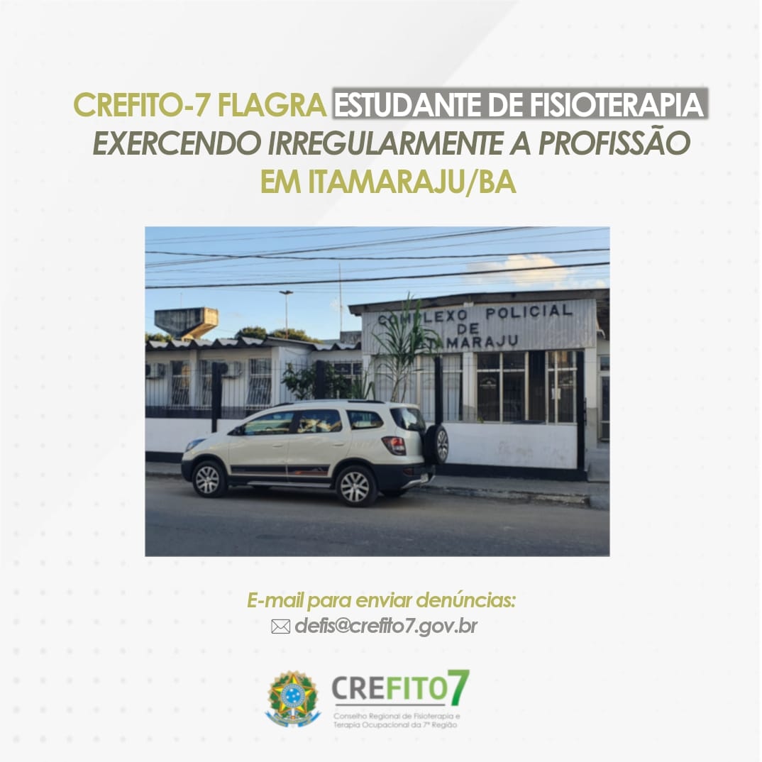 Read more about the article Mais um flagrante de exercício irregular da Fisioterapia na Bahia