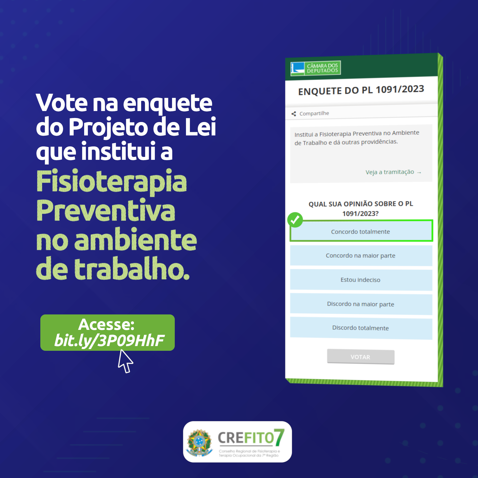 Vote na enquete do Projeto de Lei que institui a Fisioterapia Preventiva no ambiente de trabalho