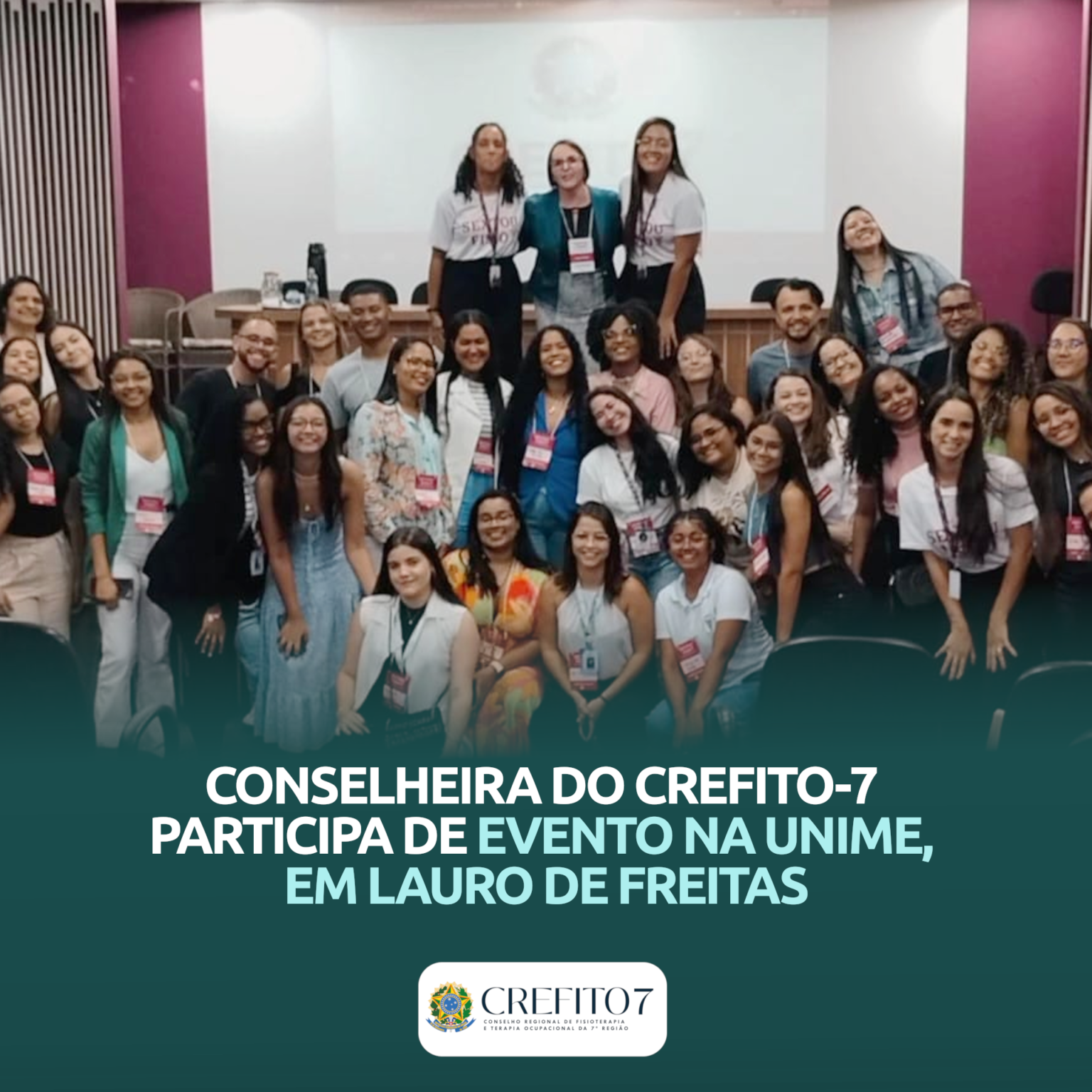 Conselheira do CREFITO-7 participa de evento na UNIME, em Lauro de Freitas